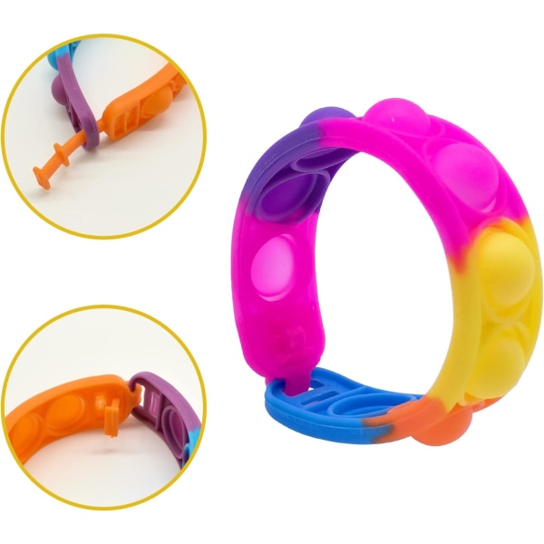 10st Poparmbandsleksak, flerfärgsarmband Populärt armband