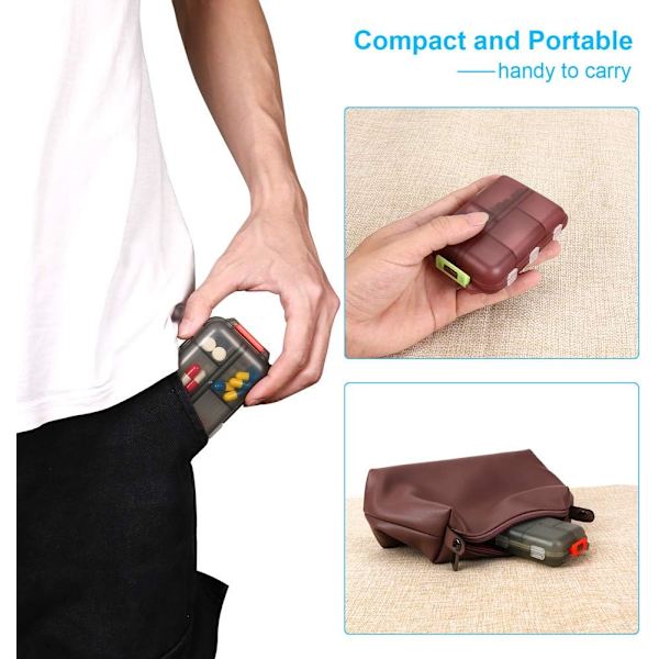 2 st Resetabletablettask, Bärbar Tablettask, Tablettask Dispenser