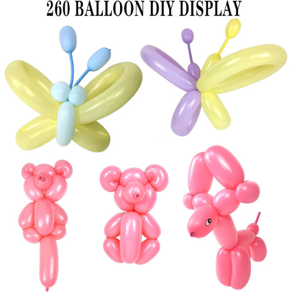 100 stk. balloner, Premium lange balloner Latex Twisting balloner