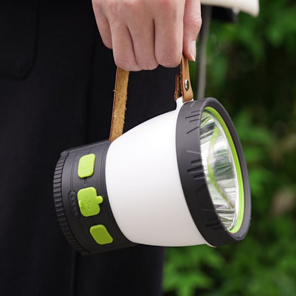 USB-laddningsbar LED-campinglykta för camping/fiske/nödsituationer