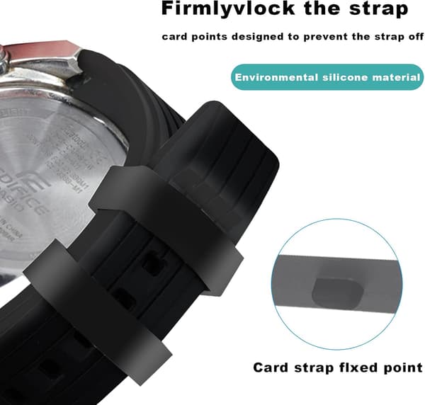 10 Stycken Silikon Öglor för 22mm Armband - Spänne Gummi Klocka