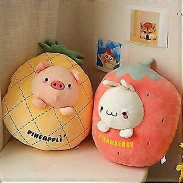 18 Sød Jordbær Udstoppede Dyr Kanin Plys Pude Blød og Squishy Legetøj til Børn Drenge og Piger, Perfekt Gave til Kawaii Elskere denne Hallo