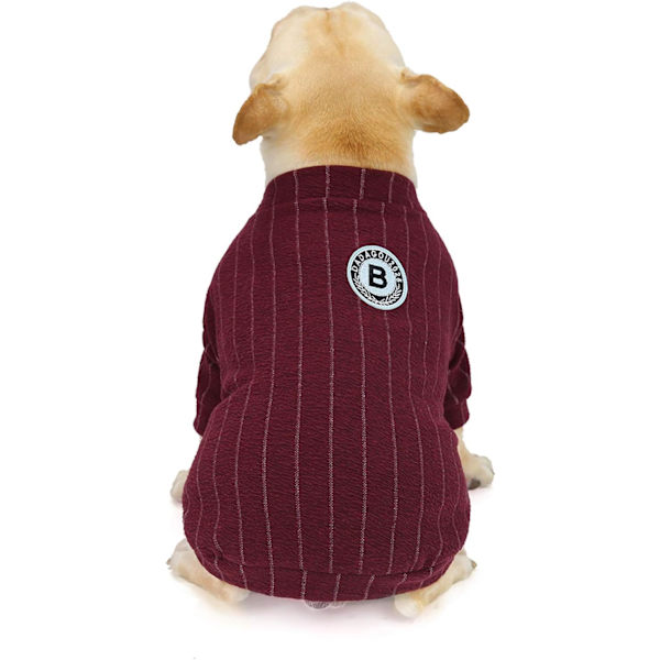 Pet Tøj Bomuld Stribet Bulldog Baseball Sweater, Egnet til