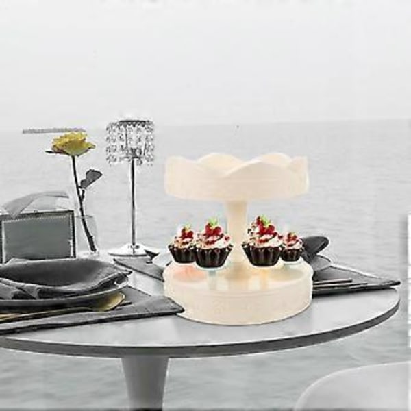 Roterende Karrusel Cupcake Holder Autorotation Cupcake Stativ til Bageri Fest