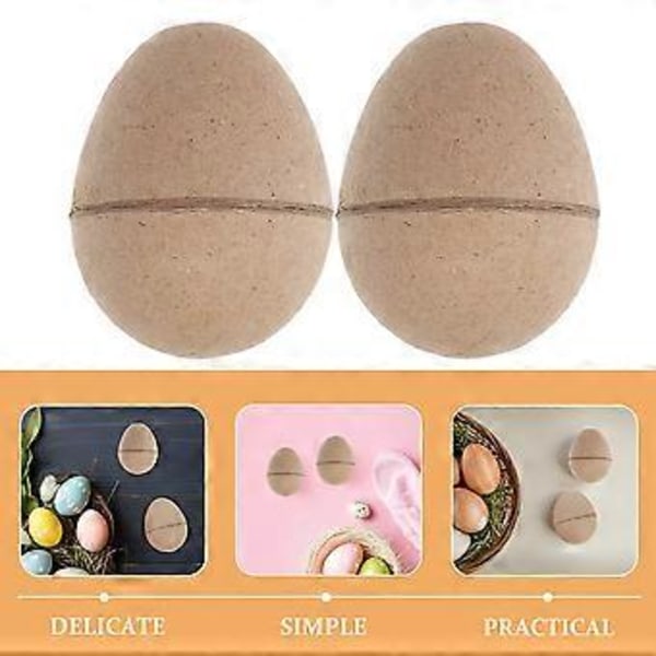 10 stk. Påskeæg DIY Æg Ornament Dekorative Æg Påske DIY Håndværk Maling Påske DIY Dekoration Malbare Æg Tomme DIY Håndværksæg