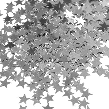 4000 stjärnformade konfetti - Silver