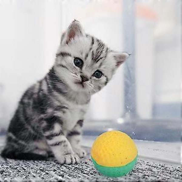 4 st Kattsaker Mjuka Kattbollar Kattleksak Fotbollar Svampbollar Kattleksaksbollar Skumbollar Katter