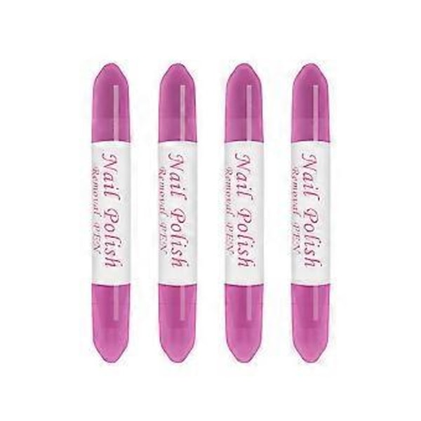4 st nagellacksborttagningspennor, dubbelsidig nagelkonstskulpteringspenna.