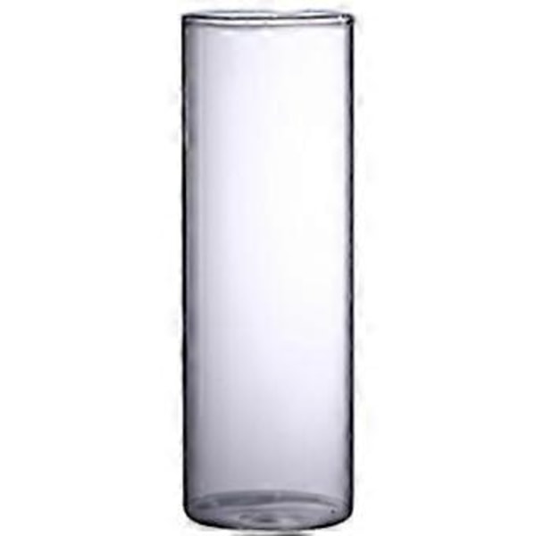Klar Glasvas Blomvas Minimalistisk Glasvas Cylinderformad Blomvas för Bröllop Vardagsrum Dekorativ Gåva 6.5x20cm