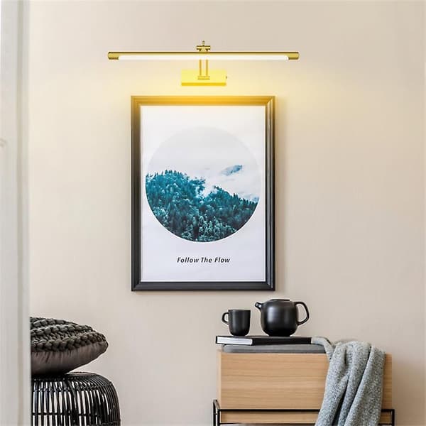 55CM gull Vanity Lights Sølv Baderomsspeil Lampe Led Baderom