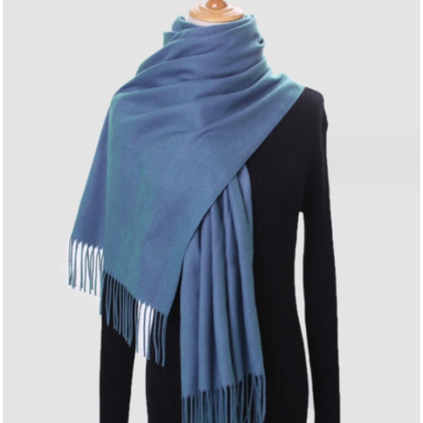 Denim neutral women's scarf, lightweight and soft retro winter sh