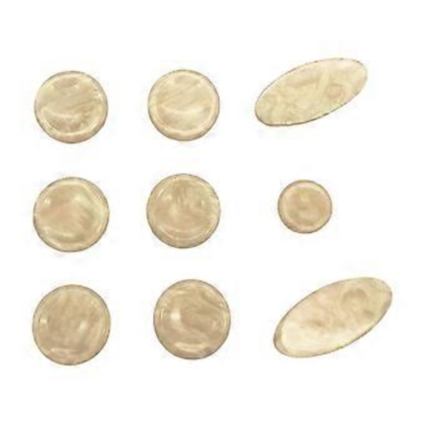 Fargerike Abalone Nøkkeldekorasjoner Passer Plast Saksofon Nøkkelknapper Innlegg for Forbedret Lydkvalitet Plastic snap beige