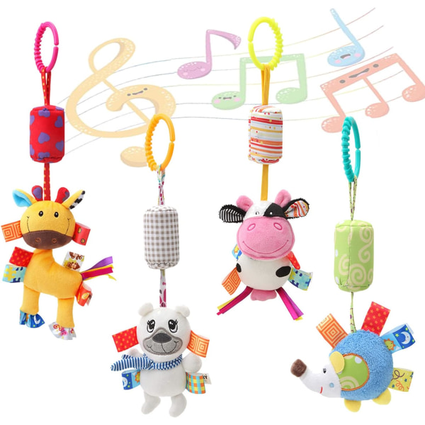 Baby Stroller Toy Cradle Rattle Animal Toys, Baby Hanging Toys N