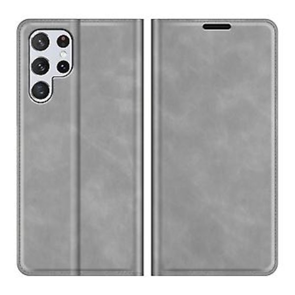 Galaxy S22 Ultra 5G magneettinen nahkainen suojakotelo Grey