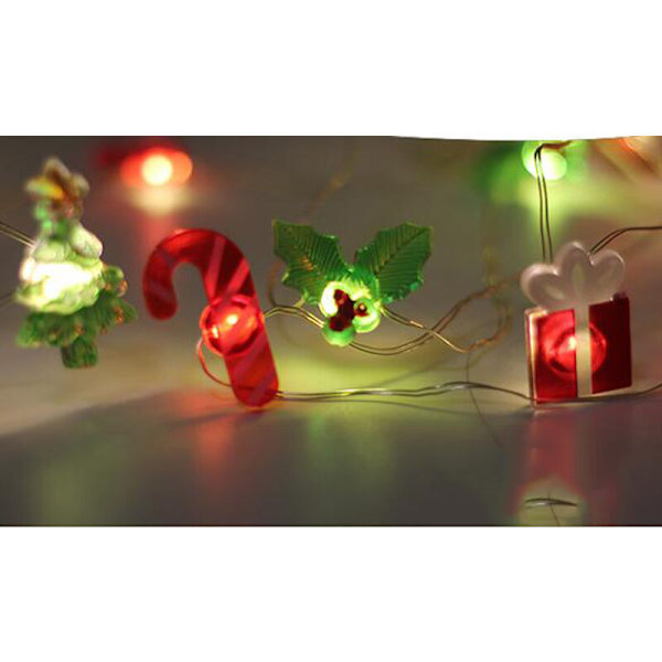 2m 20 LED Julgransljuskedja Batteridriven Varmvit