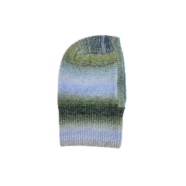 Gradient Baraklafar Mössa - Vävd Ull Pullover Hoodie - Ullmössa Hoodie Hals.blå. Blue