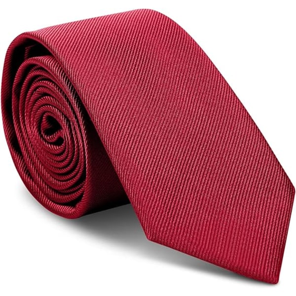 Vinröd färg herr slips, handgjord herr slips, ultra tunn i mult