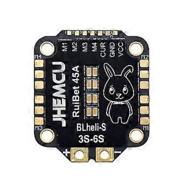 JHEMCU RuiBet ESC BLHELI S Dshot600 4in1 Borstlös ESC 3-6S M4 för RC FPV Freestyle Flight Controller