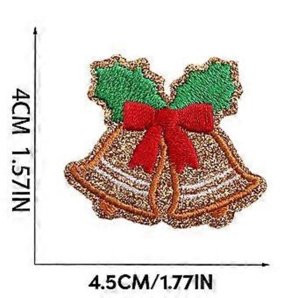 Jul Applikationer att Sy på för Jeans Kläder DIY Gåva, Jul Broderade Stryk på Applikationer Jul Applikationer Style2
