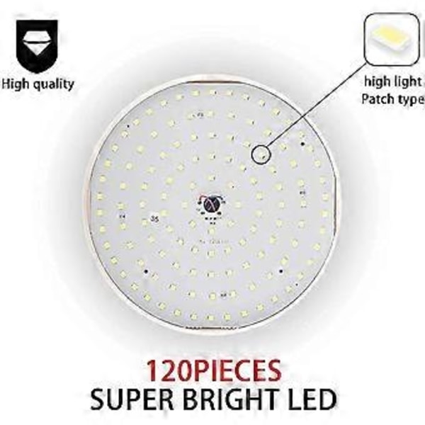 120 LED Solarlampa för Camping med Fjärrkontroll, USB Uppladdningsbar Lykta för Strömavbrott 5 Lägen IPX7 Vattentät Tältlampa