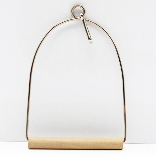Metall- og tresklie 14,5 cm x 8 cm - Leke for papegøyer