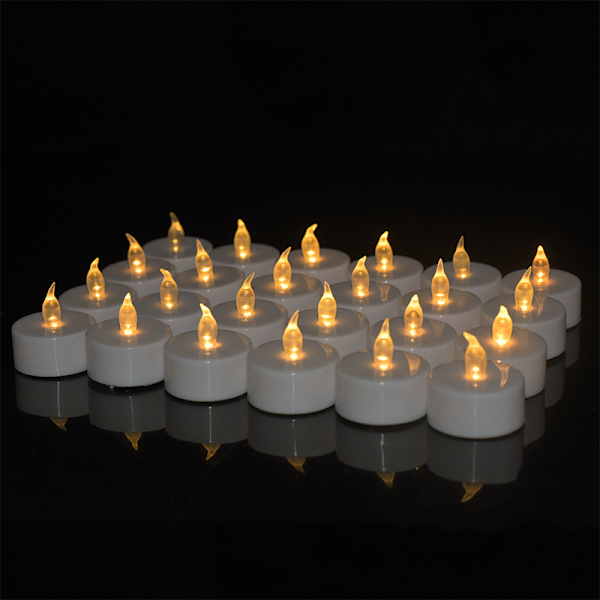 15 stk. batteridrevne LED-fyrfadslys med flammeeffekt - 100 timers batterilevetid