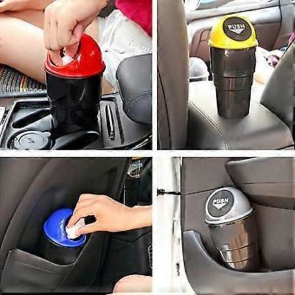 Ajoneuvon autokuppiteline roskakori pieni mini roskis auton roskakori autoon yleiskäyttöinen järjestäjä vedenpitävä tiivis/sininen
