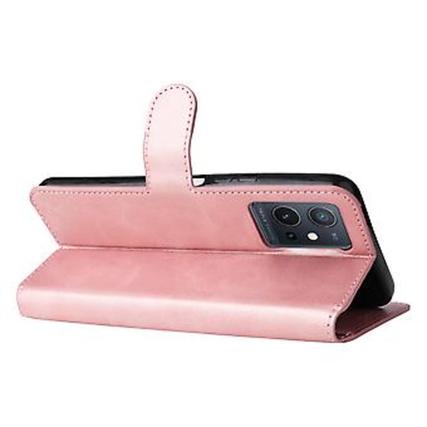 Læderetui til vivo Y55 5G / Y75 5G / T1 5G Rose Gold