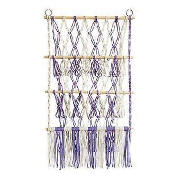 Kosedyr Leketøy Nett Hengekøye Vegghengt Organizer 3-Lags Design Enkel å Installere Utstilling Plysj Purple-White