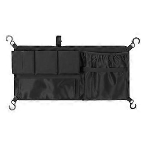 Klapvognsvogn Lastorganisatorer 600D stof med stor kapacitet Opbevaringsnetpose til camping og picnic, justerbar sort