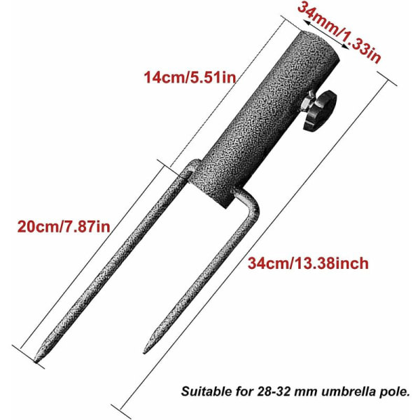 Parasol Markstång Paraply Strandparasoll Sandankare Para