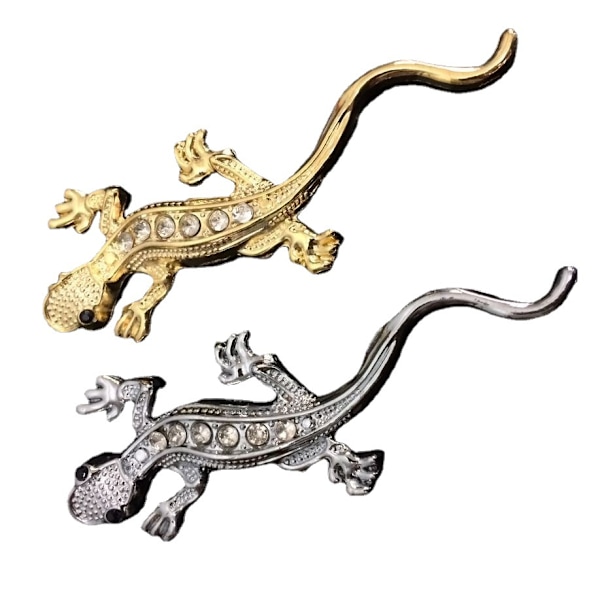Sett med 2 stk Metall Gecko Dekal 3D Bilsticker Dyre Bilsticker (8