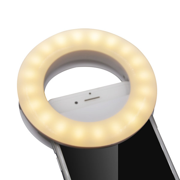 Valkoinen matkapuhelimen selfie-valo, rengasvalo, 40 LED-valoa 3 B:llä