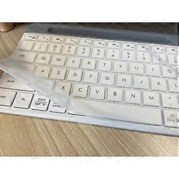 Tunna Silikon Tangentbordsskydd för K580/K585/K470/MK470 Tangentbordsöverdrag Trådlöst Tangentbord Ergonomiskt Tangentbordsöverdrag Vit White