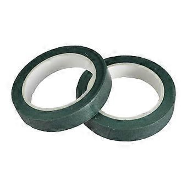 2 stk. Lysegrøn Blomsterstilke Tape Blomstertape Stilk Wire 20m Længde Velegnet til DIY Entusiaster & Professionelle Blomsterhandlere mørkegrøn dark green