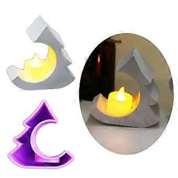 Husform Lysestaker Silikonformer Søte 3D Hus Lysestake Resin Former DIY Støpeform for Lysestake A
