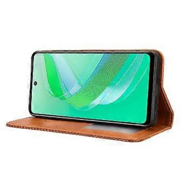 Til Infinix Smart 8 4G X6525/Smart 8 HD 4G Retro PU Læder Telefon Etui Wallet Stand Cover Style B