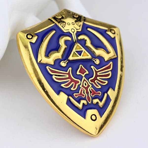 Pin - Hylian Shield - Rintaneula - Hylian Shield, 2 kpl Hopeaa ja
