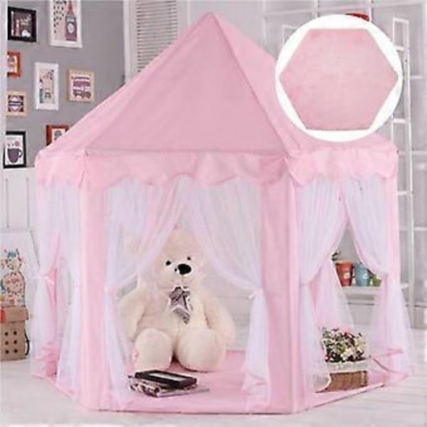 Mjuk Barn Tält Matta Sovrum Kudde Ersättning - Hexagonal Rosa()