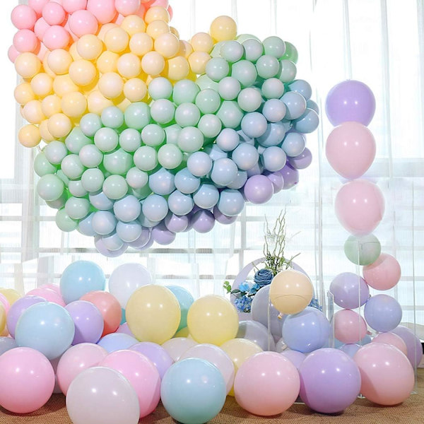100-pack 10-tums tjocka blandade färgade ballonger, flerfärgad Big Mac