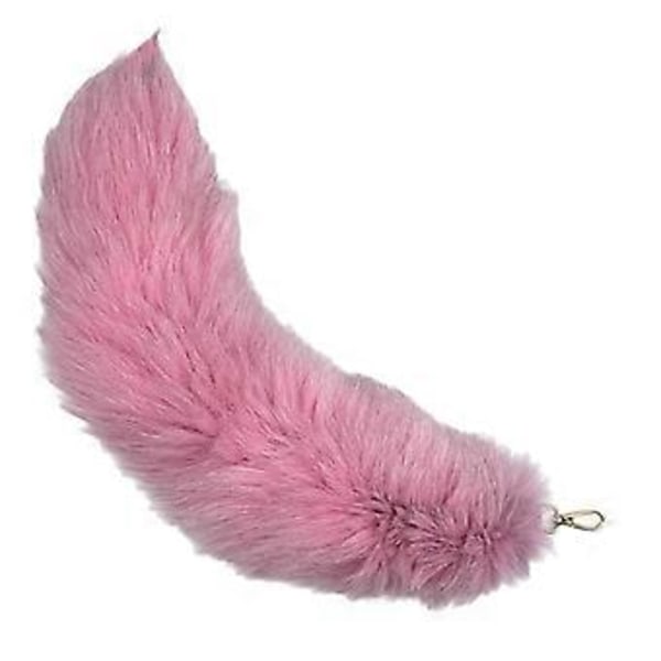 Stilren Väskhänge Djursvansform Mobilskalsdekoration Mode Nyckelring Mjuk Unisex Nyckelringar Färgglada Nyckelhängen Rosa Pink