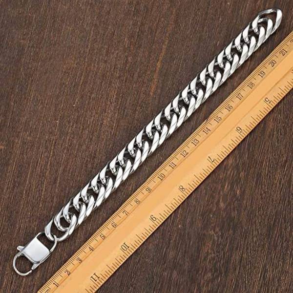 Rustfritt stål kubansk kjede armbånd for menn armbånd for menn Lo