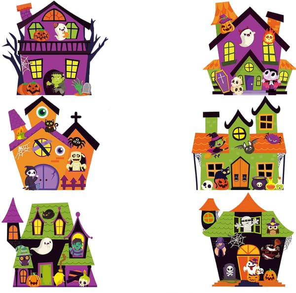 Halloweenpysselkit för barn, Halloween-slottspysselkit, perfekt för klassrumsaktiviteter och presenter