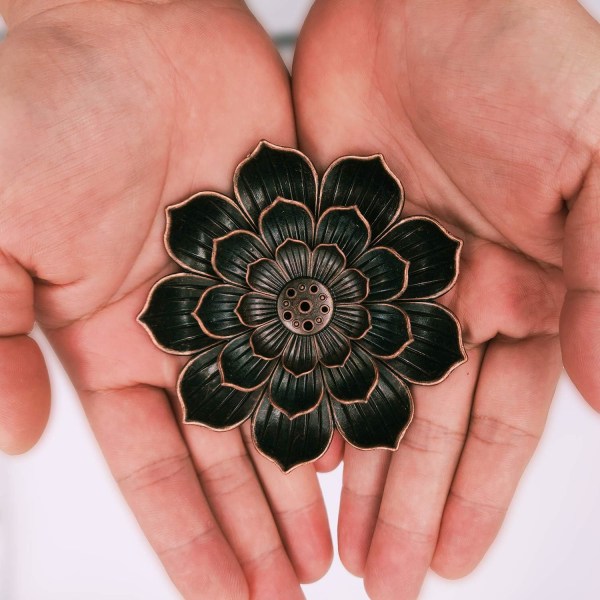 Lotus Rökelsehållare i Mässing, Stickrökelsebrännare, Konrökelsebrännare