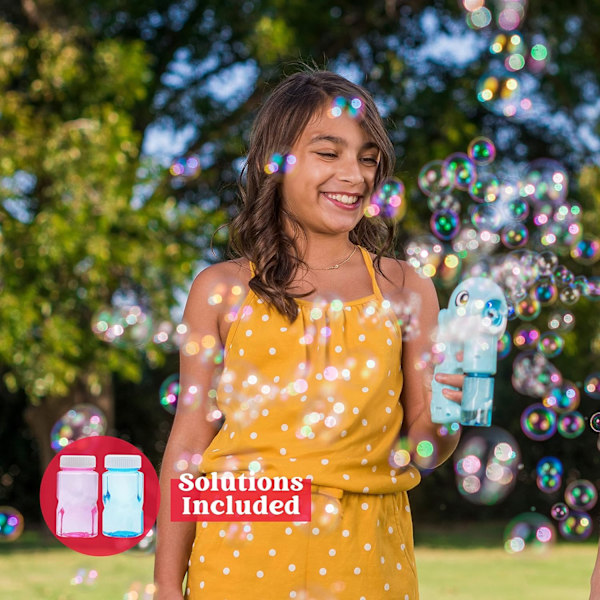 2 Bubble Gun Val Automatisk Bubbelmaskin Barnkalas Presentleksaker