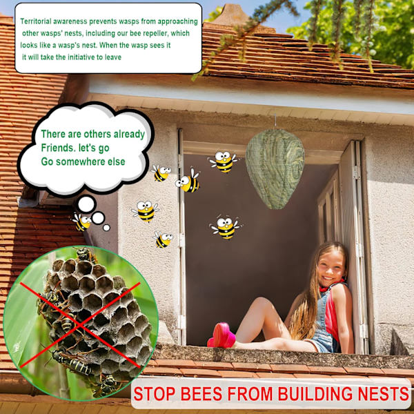 6 Pakke Vepsebol Lokke Hengeveps Avsdeterrent for Veps Hornets Y