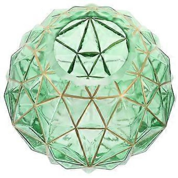 1 stk. Glassblomstervase Stue Blomsterholder Glass Blomsterbeholder (Grønn)