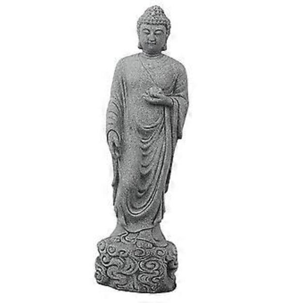 Liten Buddha Statue Dekorasjon Meditasjon Stående Hage Kontor Tempel()