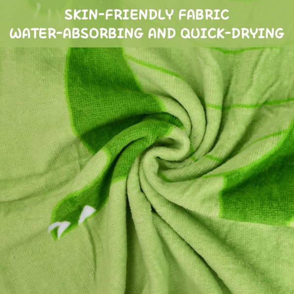 (Dinosaurie) Handduk för barn Poncho Handduk Huva Simning Handdukar Sof