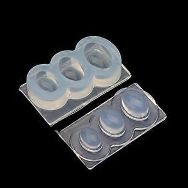 Ellipse Smykker Støping Epoksy Silikonform Oval Rund for Håndverk UV Resin Anheng Øredobber Laging Håndverk 4